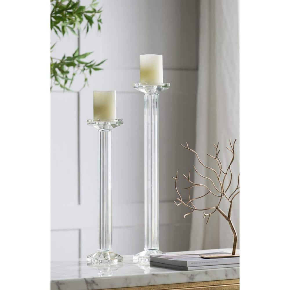 8.8 x 5.4 Glass Cloche Pillar Candle Holder Clear - Threshold™