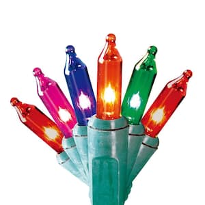 22 ft. 100-Lights String-to-String Incandescent Lights Mini Bulb Multi Color