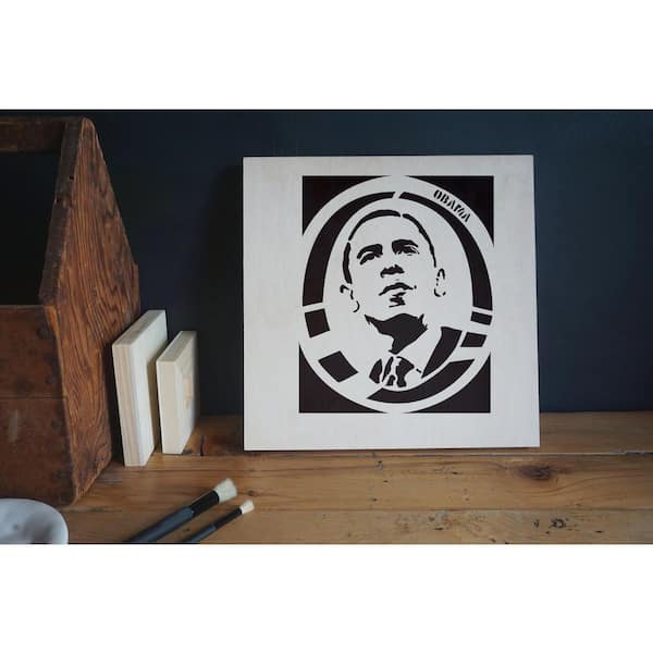 obama logo stencil