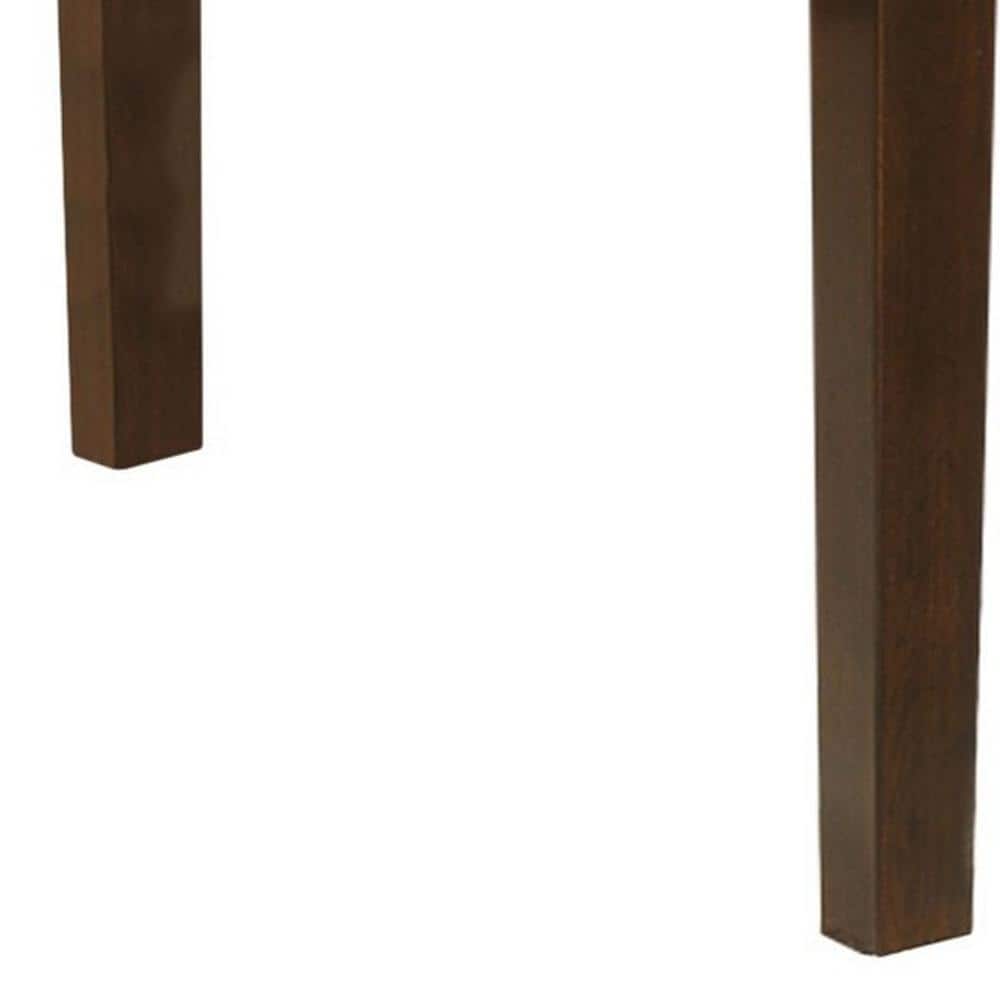 Oak Brown Rectangular Wooden Dining Table with Tapered Legs