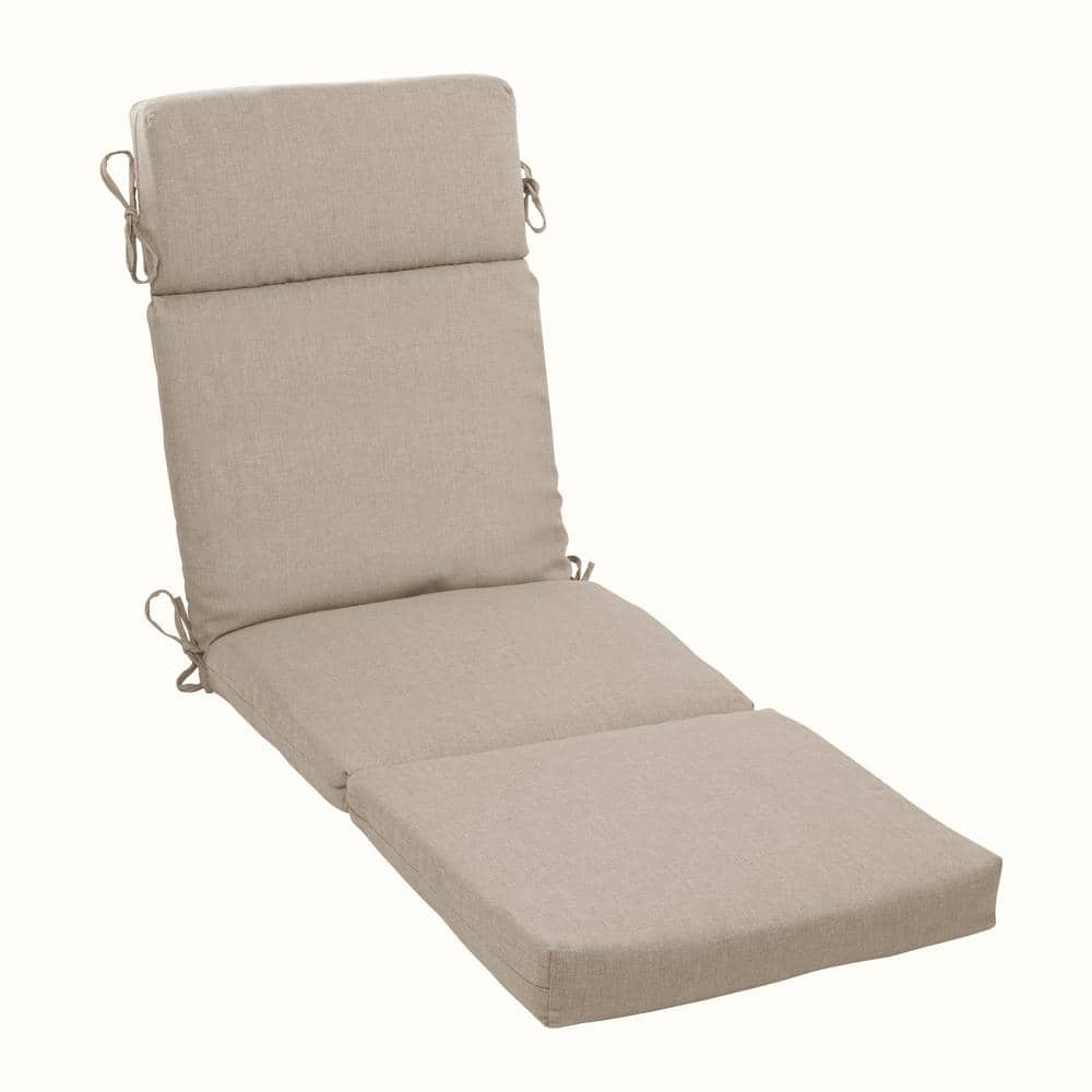 Natural Tan Recycled Olefin Outdoor Chaise Lounge Cushion