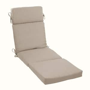 Oceantex 21 in. x 72 in. Outdoor Chaise Lounge Cushion in Natural Tan