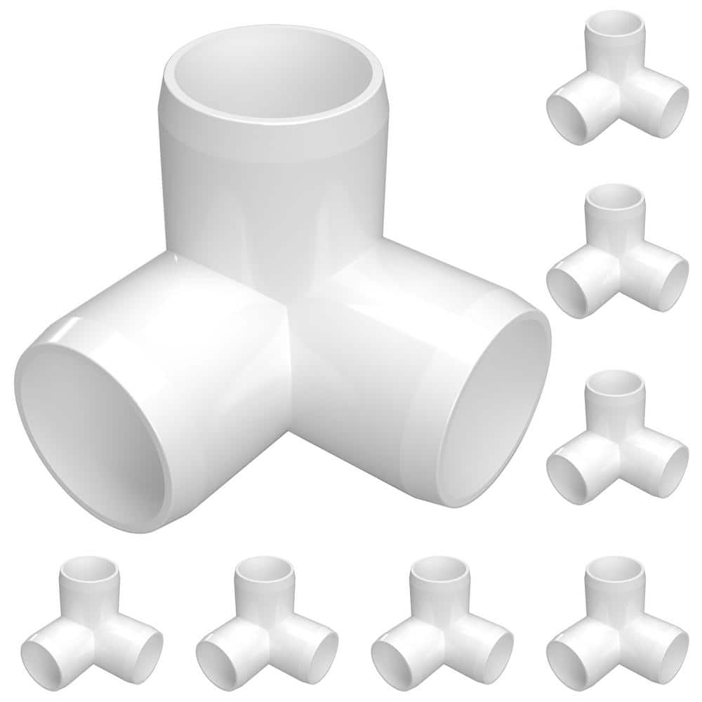 3/4 in. Furniture Grade PVC 3-Way Elbow in White (8-Pack) price history on PriceWatchPro