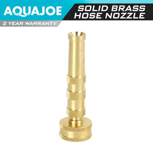 Sun Joe 3.8 in. Solid Brass Heavy Duty Twist Hose Nozzle