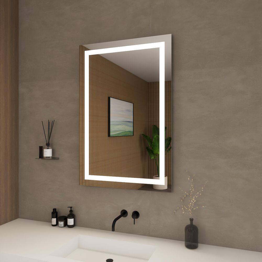 Carlton 24 in. W x 36 in. H Rectangular Frameless Anti-Fog LED Dimmable Wall Bathroom Vanity Mirror price history on PriceWatchPro