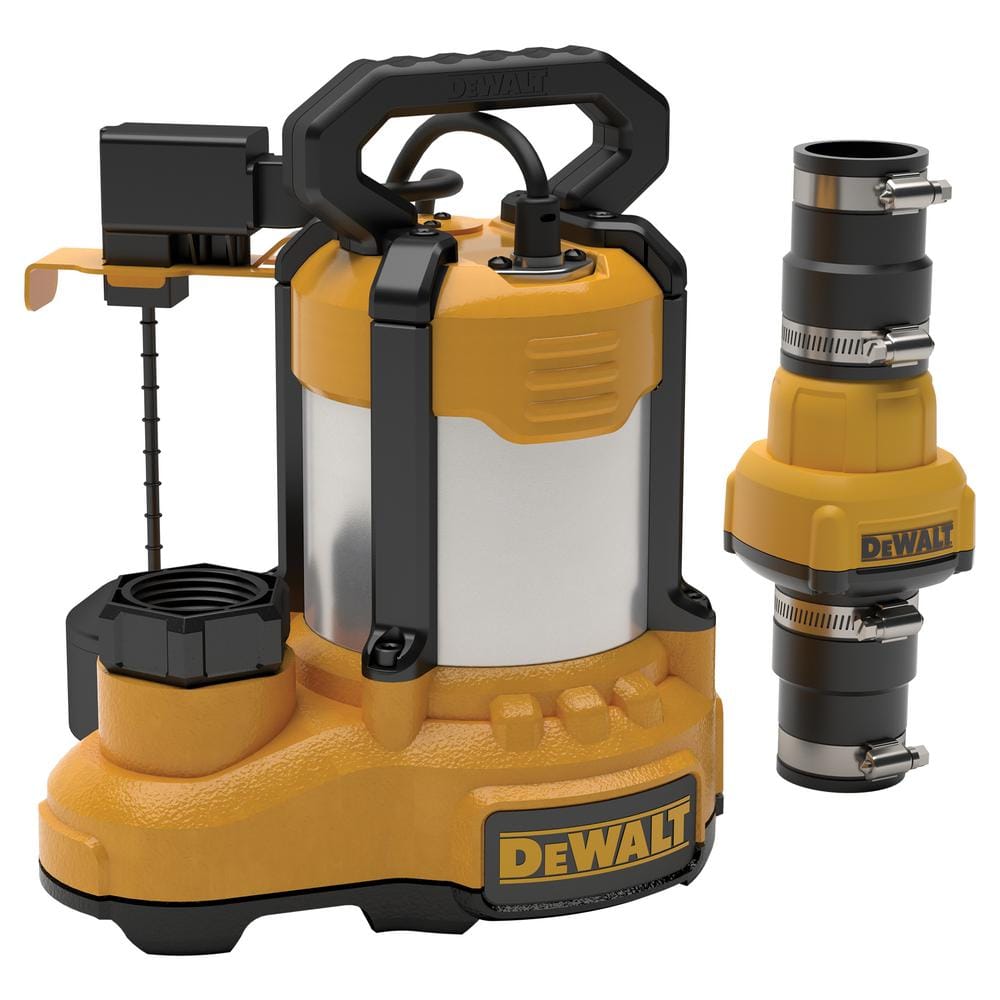 DEWALT 1 3 HP. Stainless Steel Cast Iron Submersible Sump Pump Kit DXWP62389 The Home Depot