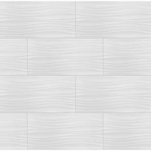MSI Sapheda Riptide Satin 12 in. x 24 in. Matte Ceramic Wall Tile (2 sq. ft./Each)