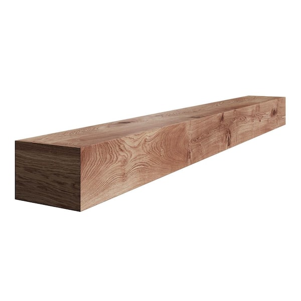 Ornamental Mouldings 7.25 in. D x 72 in. W x 5 in. H Unfinished Rustic Ash Wood Cap-Shelf Mantel