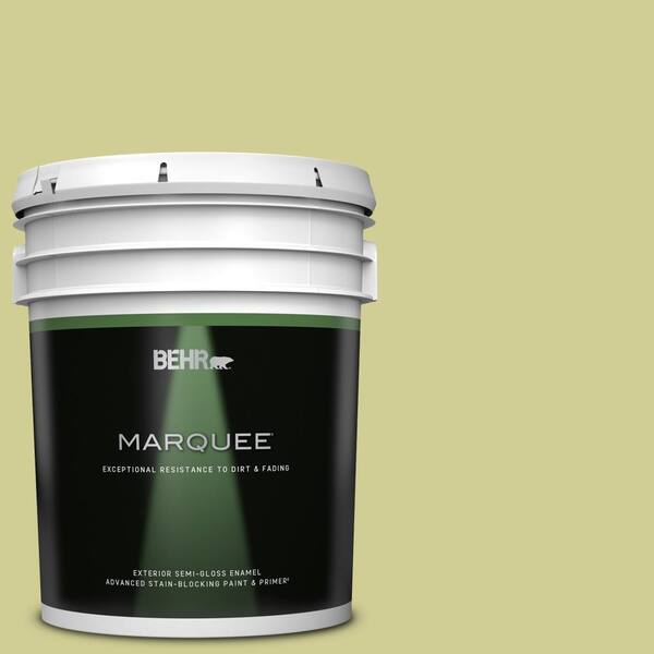 BEHR MARQUEE 5 gal. #M340-4 Wasabi Semi-Gloss Enamel Exterior Paint & Primer