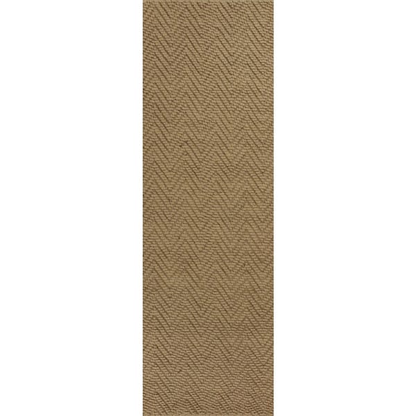 Organic Herringbone Natural 2 ft. x 8 ft. Runner Rug