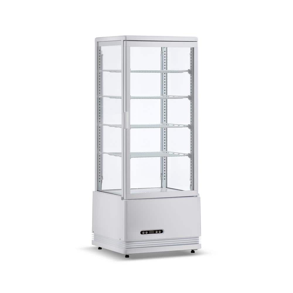 18 in. 3.5 cu. ft. Refrigerated Display Case Countertop Display Refrigerator in White