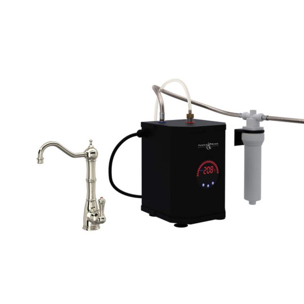 Edwardian Single-Handle 9.5 in. Faucet for Instant Hot Water Dispenser in Polished Nickel price history on PriceWatchPro