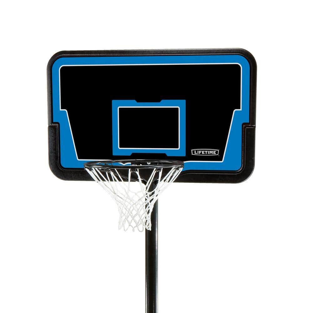 44" Black and Blue Acrylic Portable Basketball Hoop