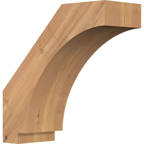 Ekena Millwork 5 1/2"W x 14"D x 14"H Imperial Smooth Knee Brace, Western Red Cedar