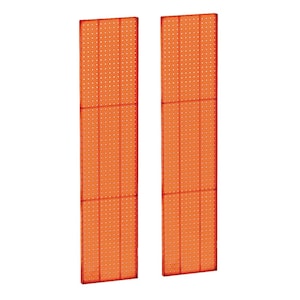 60 in. H x 13.5 in. W OrangeStyrene Pegboard with One Sided Panel (2-Pieces per Box)
