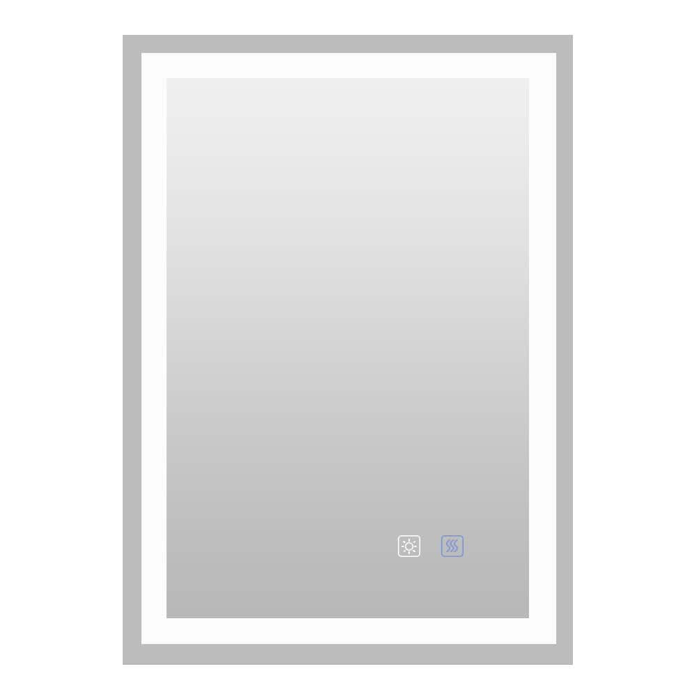 20 in. W x 28 in. H Rectangular Frameless Wall Mounted Bathroom Vanity Mirr