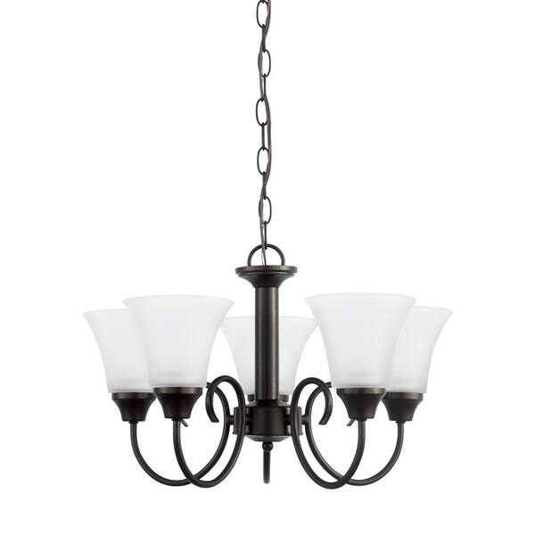 Generation Lighting Holman 5-Light Heirloom Bronze Traditional Classic Hanging Chandelier