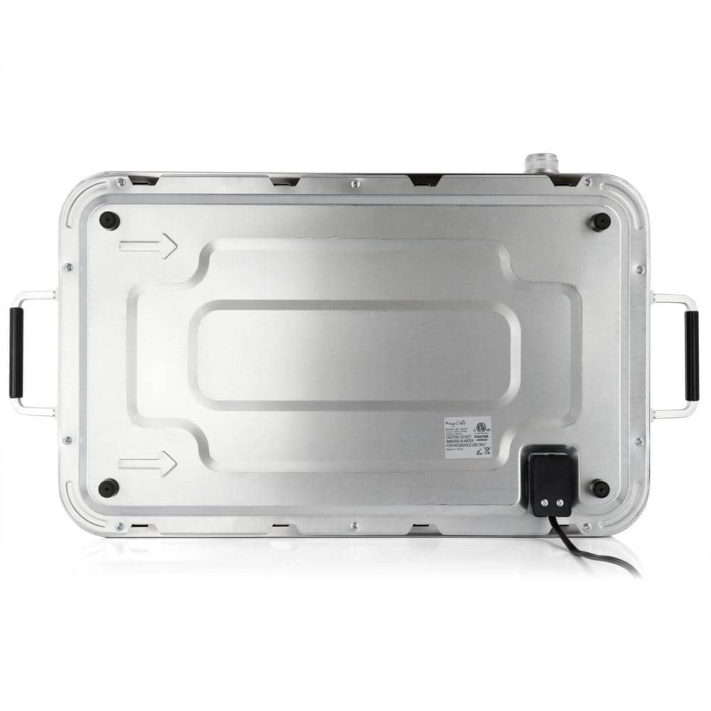 Silver Stainless Steel 3-in-1 Electric Buffet Server and Warming Tray