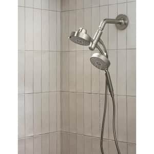Purist 2-in.-1 3-Spray Patterns 2.5 GPM 6 in. Wall Mount Dual Shower Heads in Vibrant French Gold