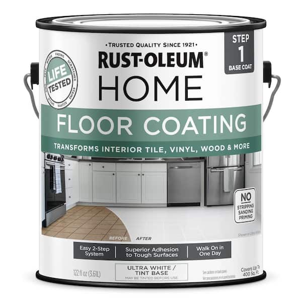 Rust-Oleum Home 1 Gal. Ultra-White Interior Floor Base Coating (2-Pack)