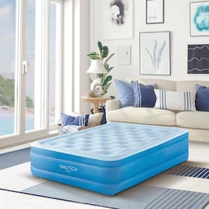 Nautica Home Cool Comfort Air Mattress with Built in Pump Cooling Pillowtop with Puncture Resistance Vinyl, 18" Full
