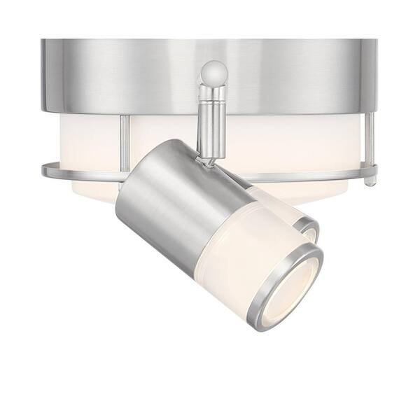 Hampton Bay Greyrock 3.44 ft. 4-Light Brushed Nickel