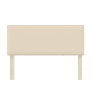 Nailha, Full/Queen Upholstered Headboard with 3 Adjustable Heights, Ivory Corduroy