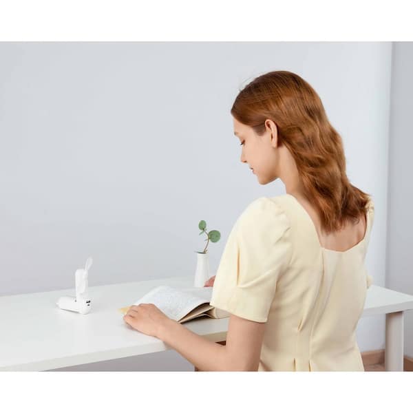 5 in. 3 in 1 White Personal Portable Fan