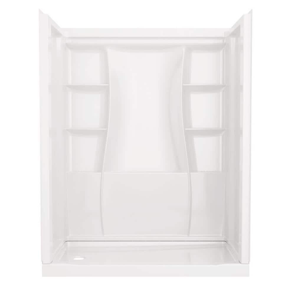 Delta Classic 500 32 in. L x 60 in. W x 72 in. H Alcove Shower Kit with Shower Wall and Shower Pan in High Gloss White -  BVS2-C5151-WH