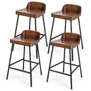 4PCS 28 in.  Low-Back Bar Stool Industrial Counter Height Chair Stool