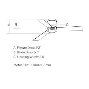 Clarity 52 in. LED Indoor Oil Rubbed Bronze Flush Mount Ceiling Fan with Bronze Blades, Remote and Wall Face Plate