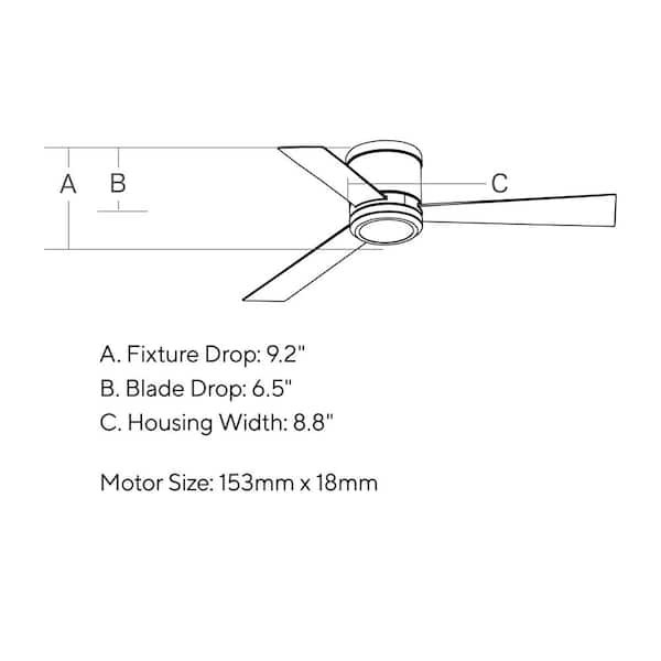 Clarity 52 in. LED Indoor Oil Rubbed Bronze Flush Mount Ceiling Fan with Bronze Blades, Remote and Wall Face Plate