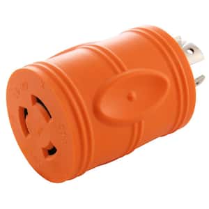 AC WORKS Locking Adapter 4-Prong 20 Amp 125/250-Volt NEMA L14-20P ...