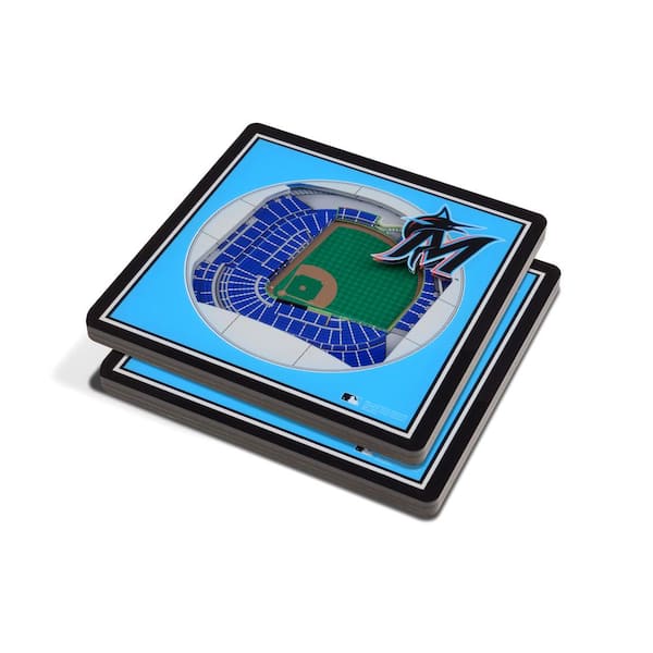 YouTheFan MLB Miami Marlins 3D StadiumViews Coasters
