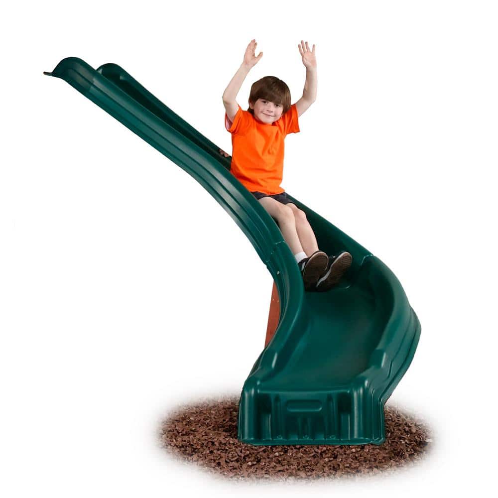Forest Green Curved Plastic Slide for 48"-60" Deck