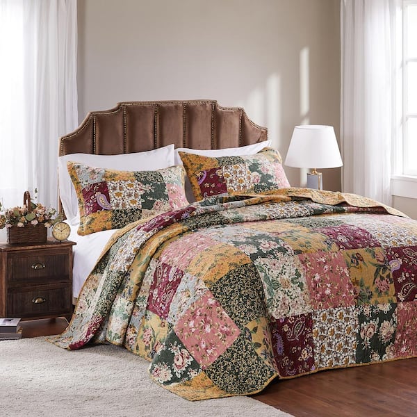 Antique Chic 3-Piece Full Bedspread Set