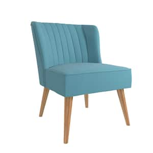 Brittany Light Blue Linen Upholstered Accent Chair