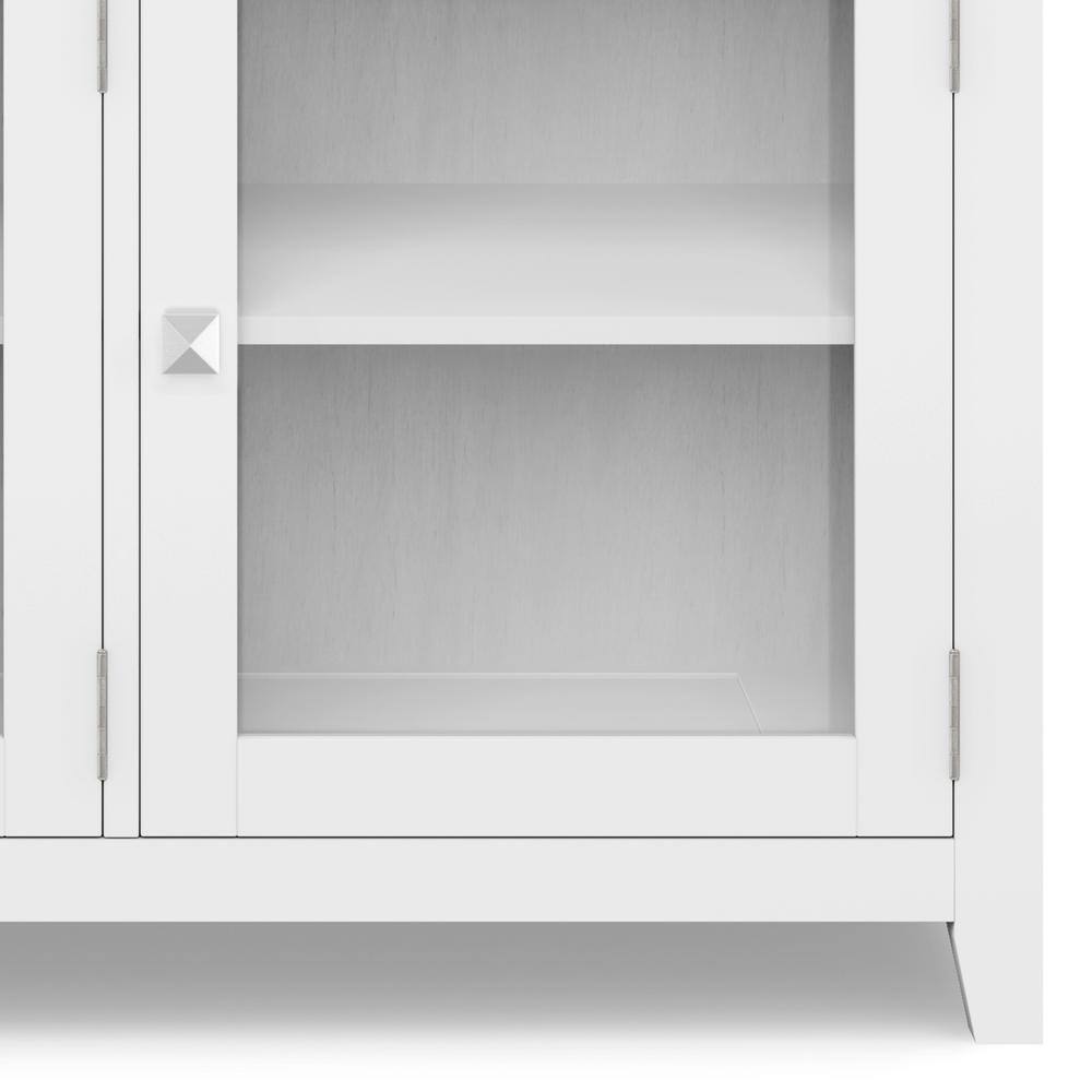 Cosmopolitan White Solid Wood 54" Contemporary Sideboard Buffet