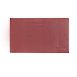 Red 17.5 in. x 32 in. PVC Embossed Anti-Fatigue Mat