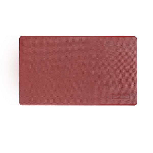 Nautica Red 17.5 in. x 32 in. PVC Embossed Anti-Fatigue Mat