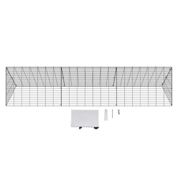 SKYSHALO Poultry Fencing Chicken Tunnels, 118.1 x 28 x 24.2 in. Chicken Tunnels for Yard, Portable Chicken Tunnels
