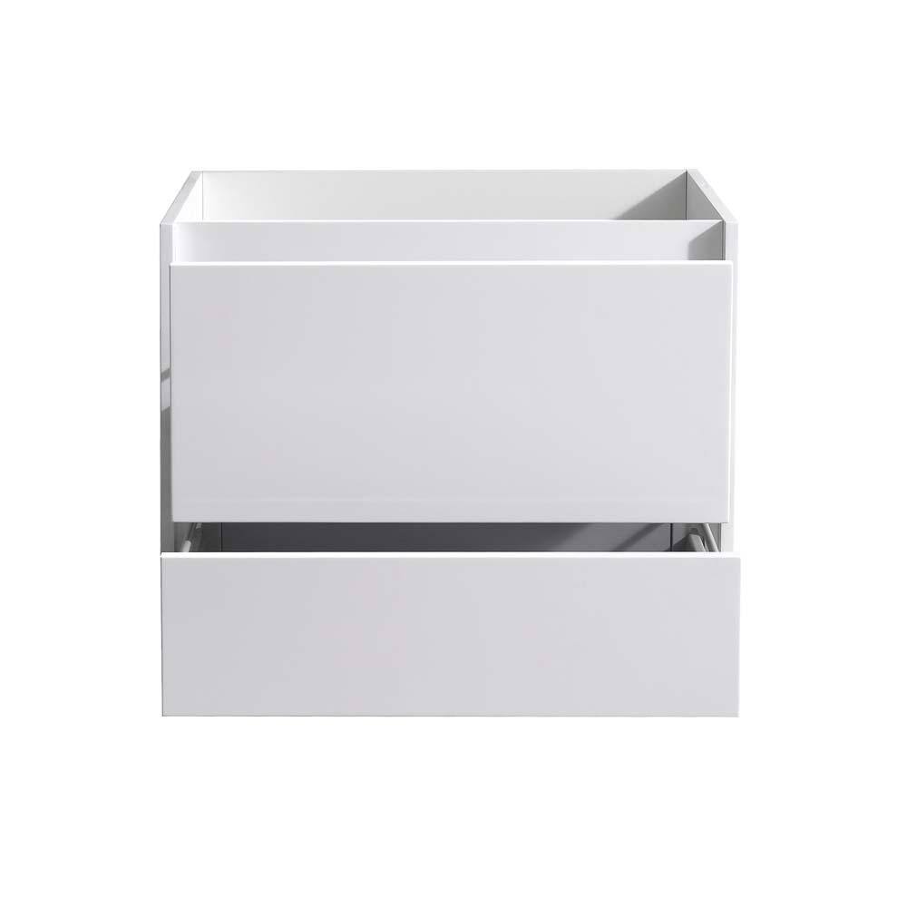 Glossy White 30" Wall-Mounted Modern Bathroom Vanity Cabinet