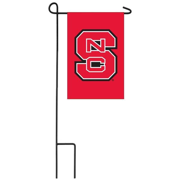 1 ft. x 1-1/2 ft. North Carolina State University 2-Sided Garden Flag with 3-2/3 ft. Metal Flagpole