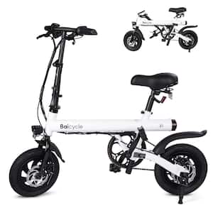 12 in. Folding Electric Bike, 3-Volt 25-Watt Electric Bicycle with 6Ah Lithium Battery for Commute Beach