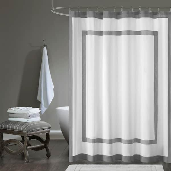 White String Curtains with Velcro Strip Heading - 3 Feet by 10 Feet