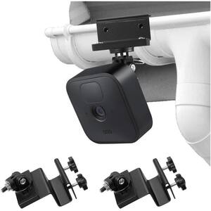 Weatherproof Gutter Mount for Blink Outdoor, Blink XT and Blink XT2 Camera with Universal Screw Adapter (2-Pack, Black)
