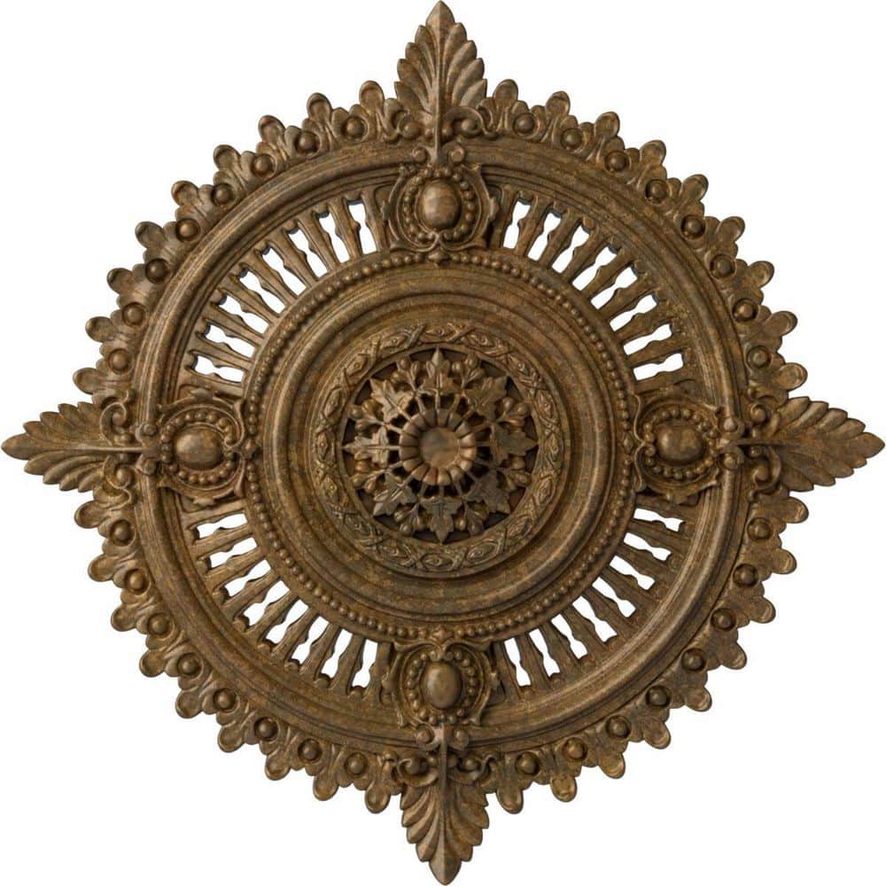 4 in. x 29-1/8 in. x 29-1/8 in. Polyurethane Haylynn Ceiling Medallion, Rubbed Bronze price history on PriceWatchPro