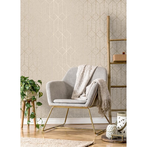Hayden Beige Cream Concrete Trellis Textured Non-Pasted Non-Woven Wallpaper Sample