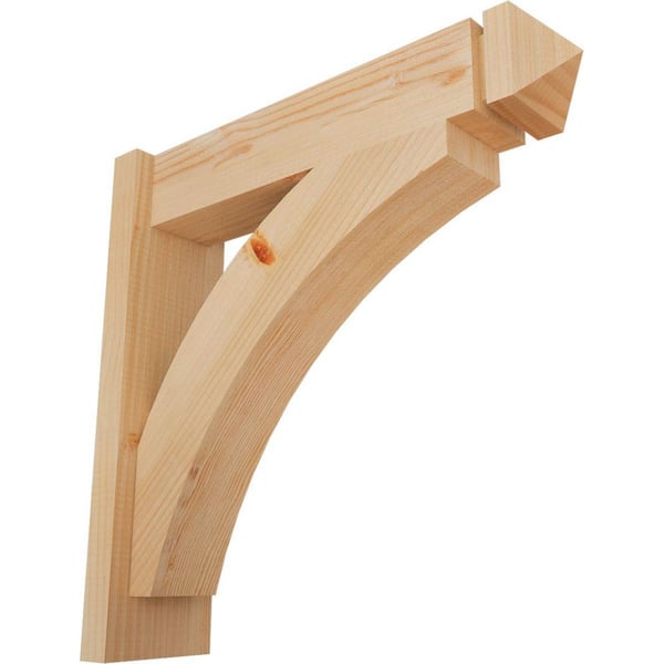 Ekena Millwork 6 in. x 22 in. x 22 in. Douglas Fir Thorton Arts and Crafts Smooth Outlooker