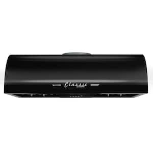 Classic Retro 24 in. 500 CFM Ducted Under Cabinet Range Hood with LED Lighting in Midnight Black